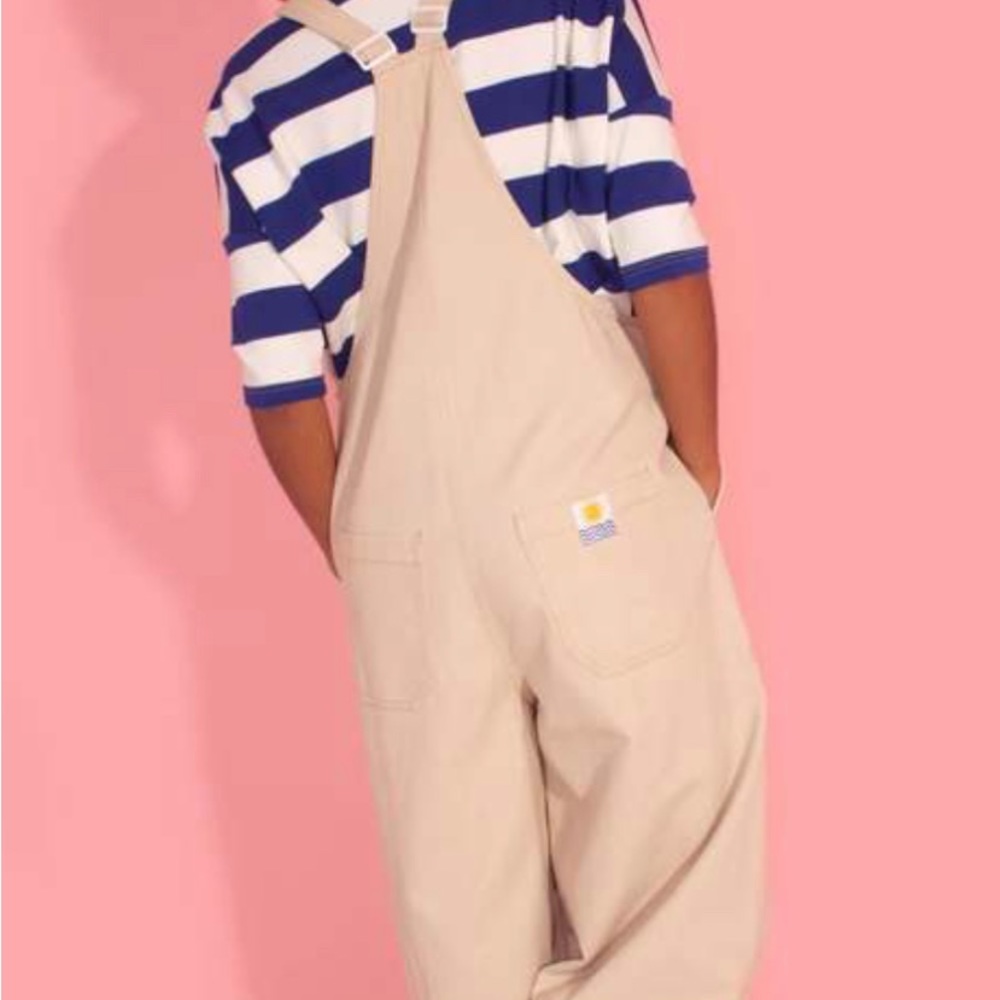 L.F Markey Rory Dungree Jumpsuit in Ecru